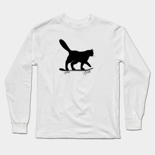 Skater Cat Long Sleeve T-Shirt